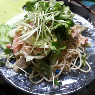 簡単モリモリ冷製パスタ